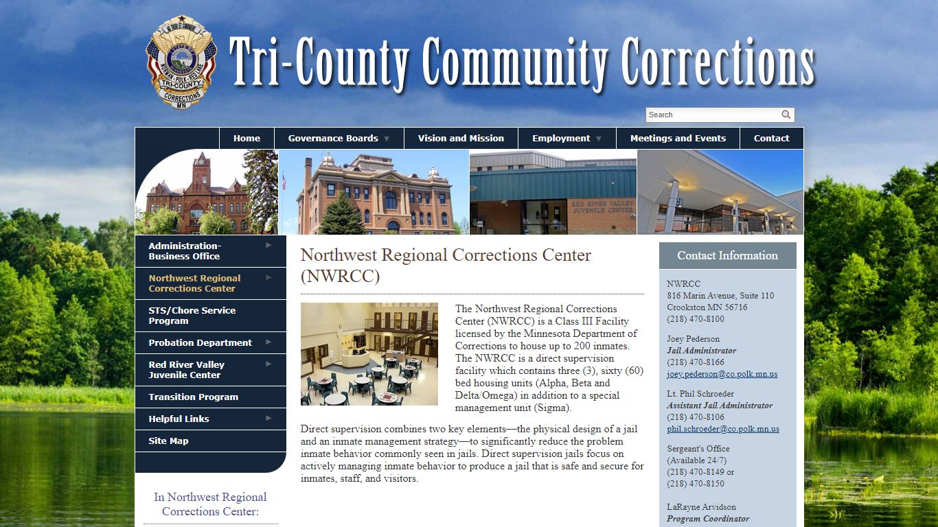 Northwest Regional Corrections Center - TRI-COUNTY ...